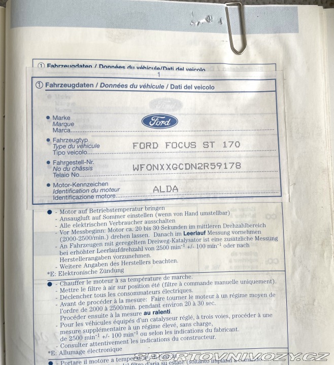 Ford Focus ST ST170 2002