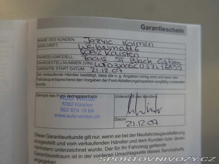 Ford Focus ST 2,5 ST Black Edition 2007