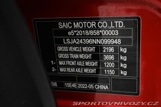 MG MGA 1,5 TGI PHEV 119kW AT Zár 2022