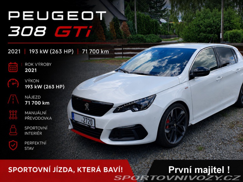 Peugeot 308 GTi 1,6 193 kW 1. MAJITEL