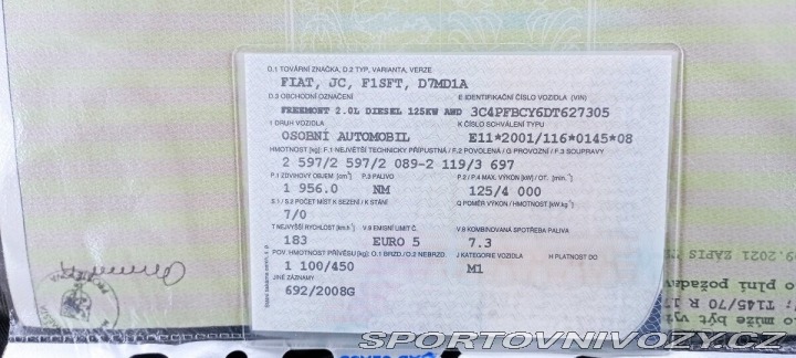 Fiat Ostatní modely Freemont 2,0 125kw 4x4 2013