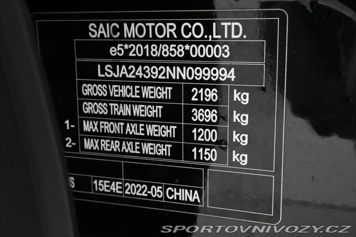 MG MGA 1,5 TGI PHEV 119kW AT Zár 2022
