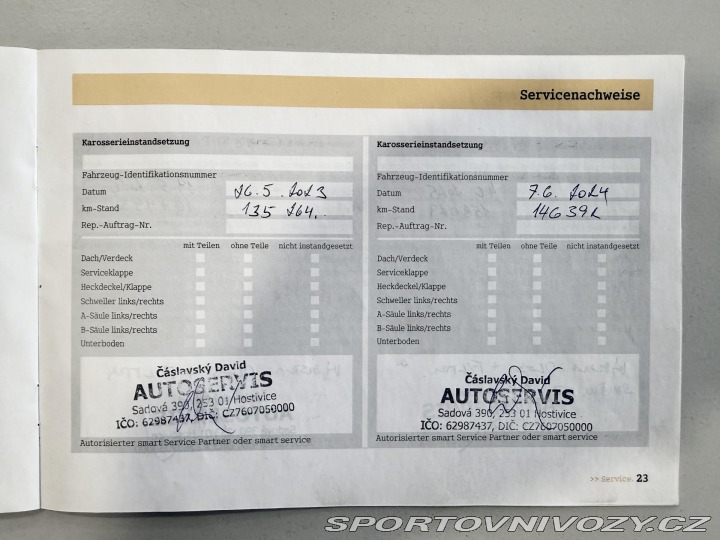 Smart Fortwo 1,0 62kW Cabrio kůže REZE 2009