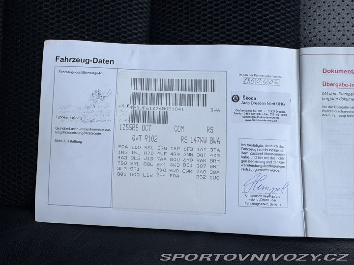 Škoda Octavia RS 2,0 FSI TURBO 147 KW STK 2006