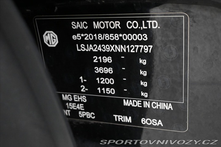 MG MGA 1,5 TGI 190 kW Luxury Zár 2023