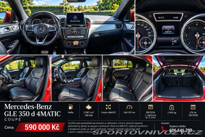 Mercedes-Benz Ostatní modely GLE 3,0 350 d 4MATIC Coupé 1800