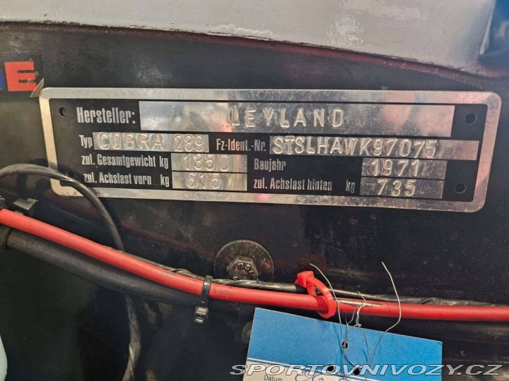 Ostatní značky Ostatní modely AC Hawk Cobra Cobra 289, V8 3,5 1971