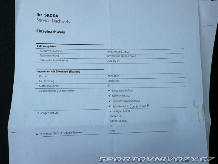 Škoda Octavia RS RS 2,0TDI 135Kw 2015
